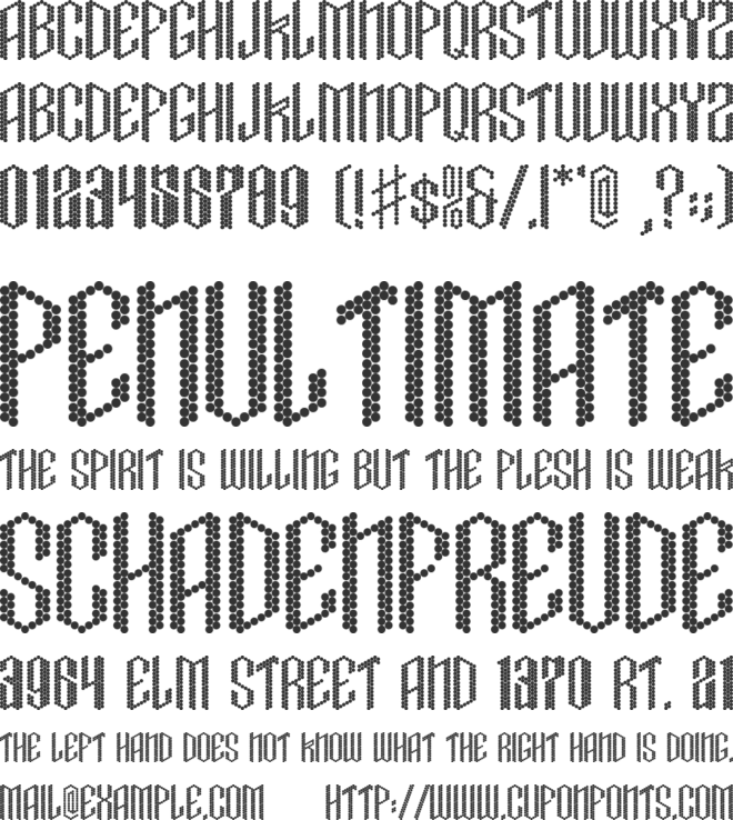 Crissco FP font preview