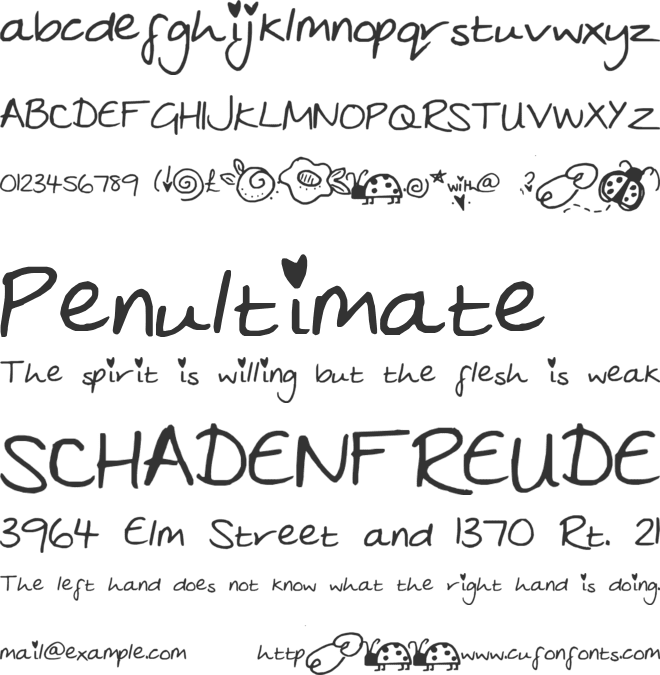 Julies font preview