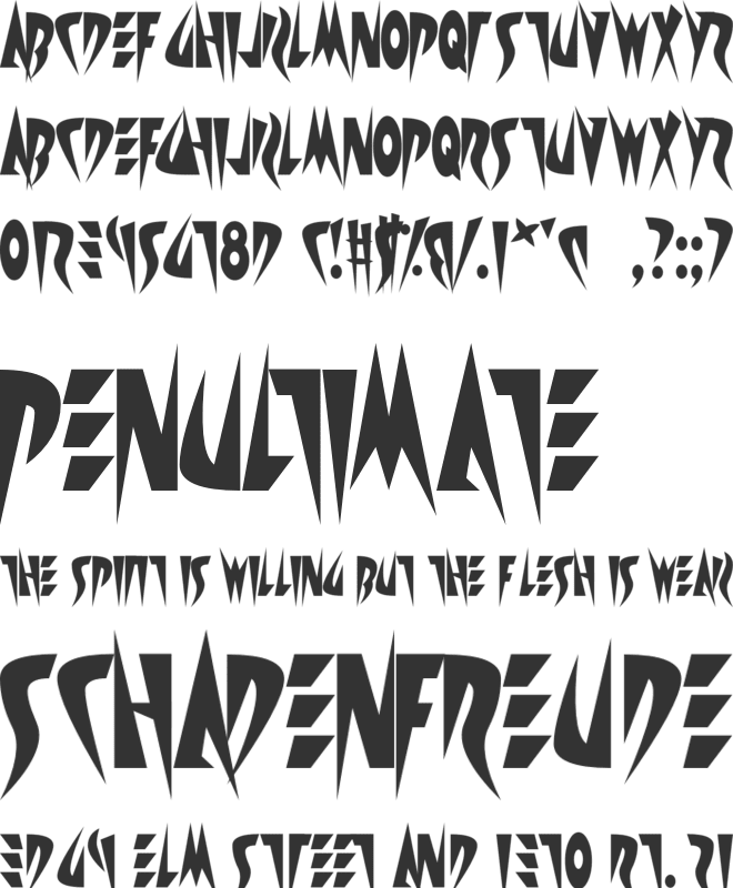 Satire font preview