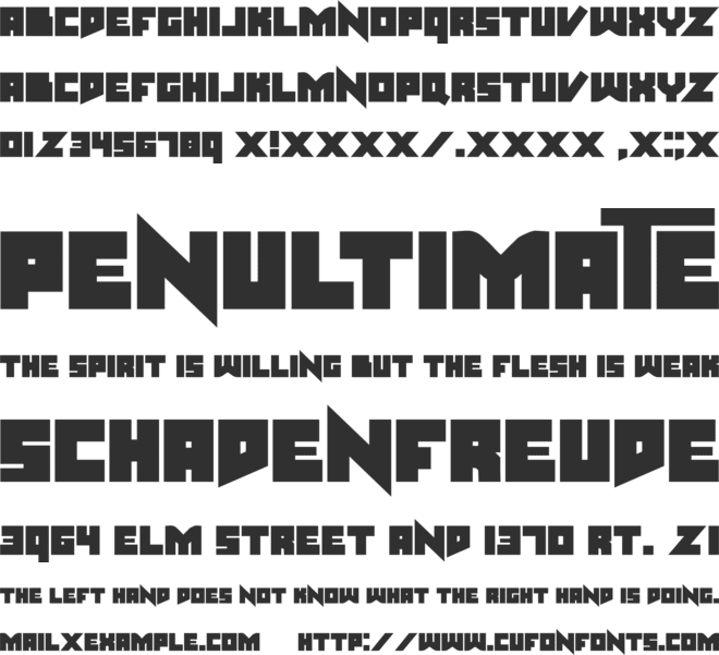 nsteel font preview