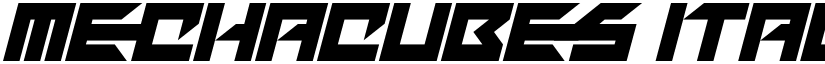 Mechacubes Italic font
