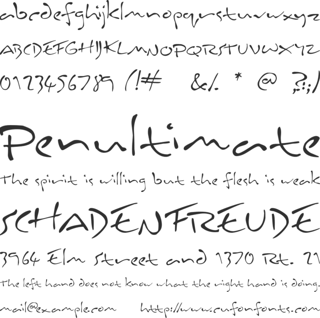 Inkburrow font preview