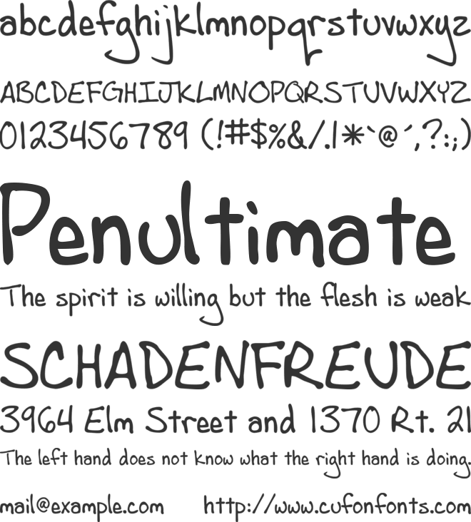 Andrew Script font preview