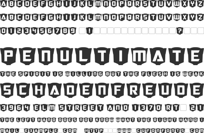 RubCaps Autobot font preview