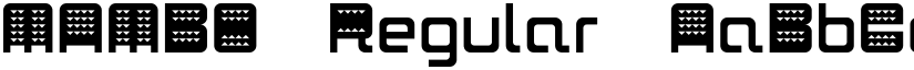 MAMBO Regular font