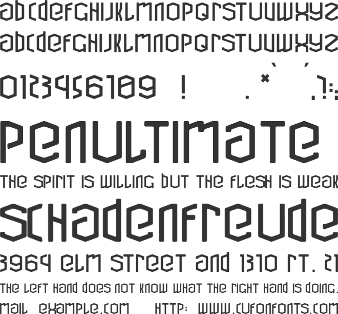 Cubic Refit font preview