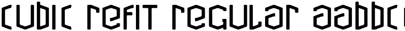 Cubic Refit Regular font