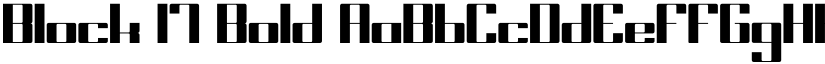 Block 17 Bold font
