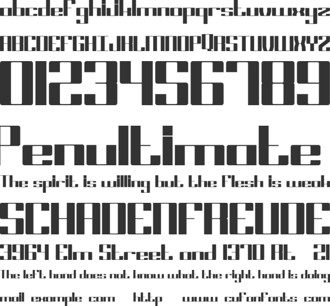 Block 17 font preview