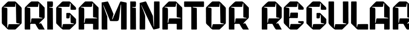 Origaminator Regular font