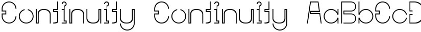 Continuity Continuity font