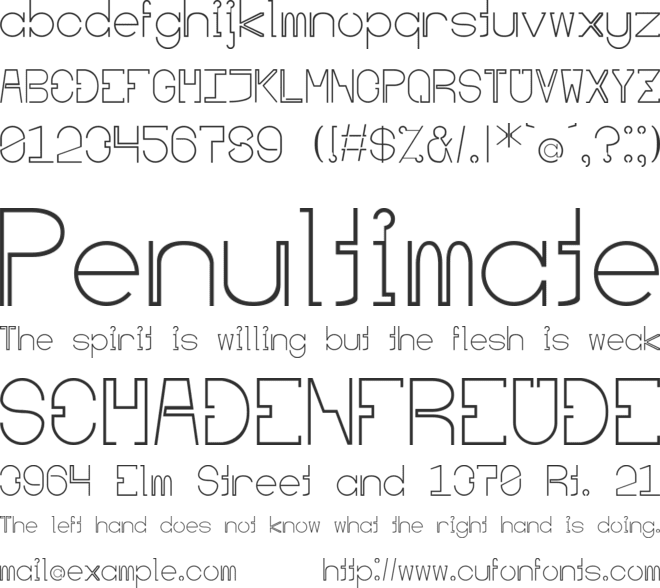 Continuity font preview