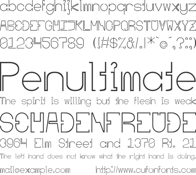 Continuity font preview