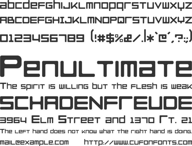 Razer Blackwidow font preview