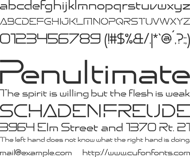 Redriver font preview