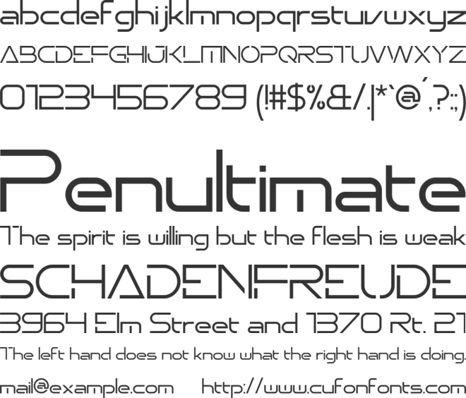 Redriver font preview