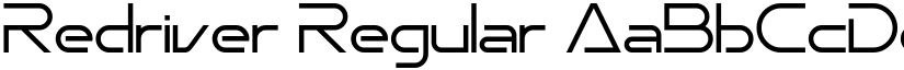 Redriver Regular font