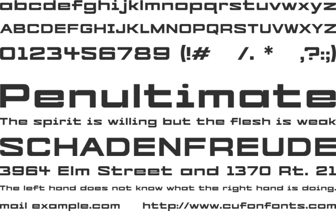 CYBER FREIGHT font preview