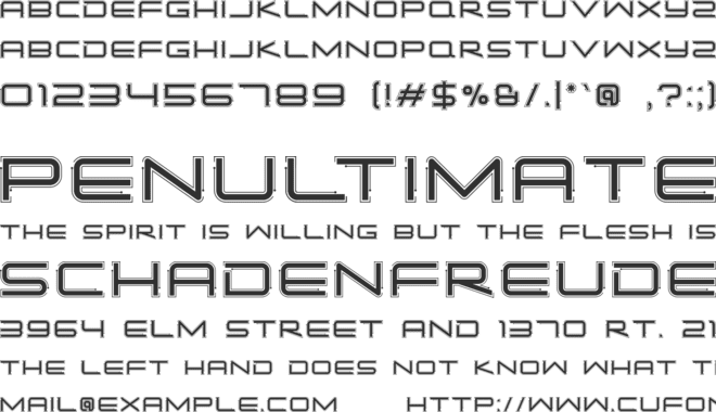 Simple Tech  02 font preview