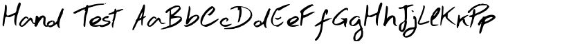 Hand Test font