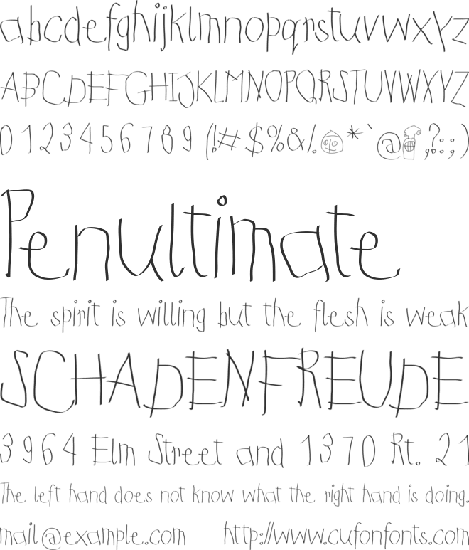 Kids First Print Font font preview