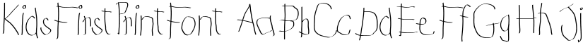Kids First Print Font font download