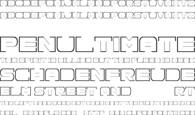 Spac3 neon font preview