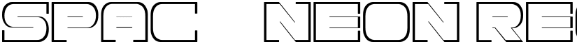 Spac3 neon Regular font