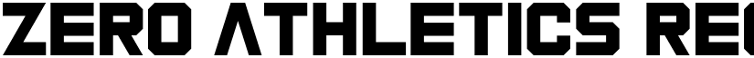 Zero Athletics Regular font