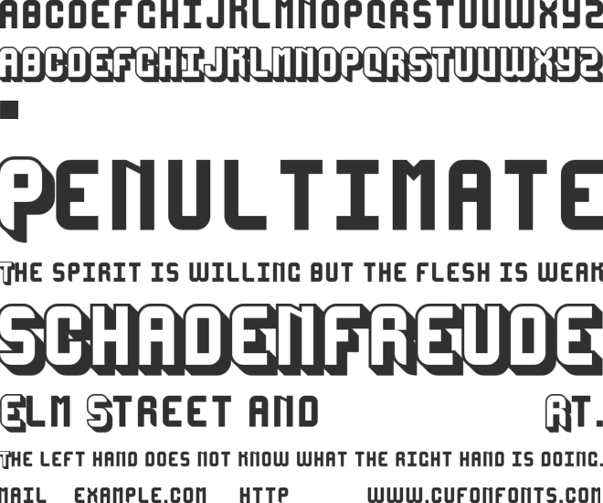 Mega Sans font preview