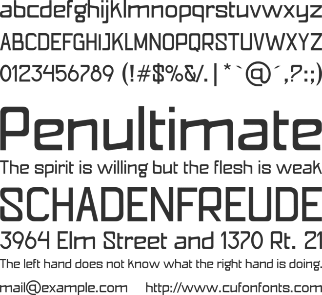 Patinio Futura font preview