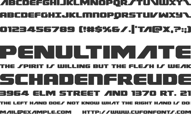 Federal Escort font preview