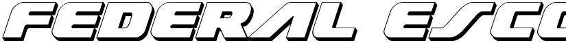 Federal Escort 3D Italic Italic font