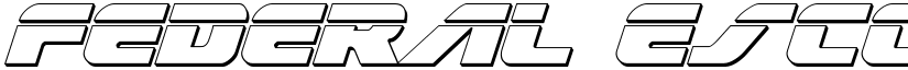 Federal Escort Bullet Italic Italic font