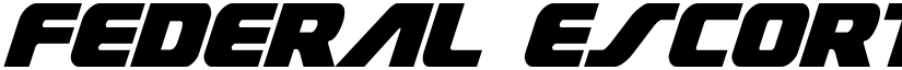 Federal Escort Condensed Italic Condensed Italic font
