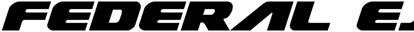 Federal Escort Expanded Italic Expanded Italic font