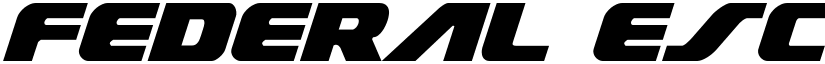 Federal Escort Italic Italic font