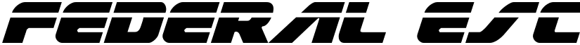 Federal Escort Laser Italic Italic font