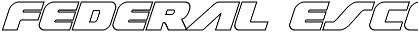 Federal Escort Outline Italic Italic font