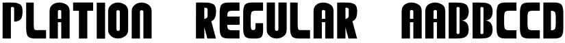 PLATION Regular font
