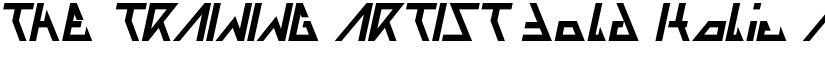 THE TRAINING ARTIST Bold Italic font