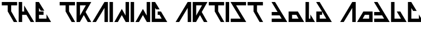 THE TRAINING ARTIST Bold font