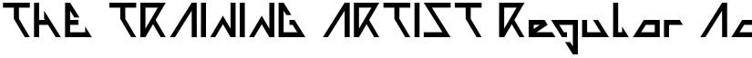 THE TRAINING ARTIST Regular font