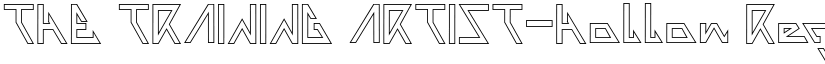 THE TRAINING ARTIST-Hollow Regular font