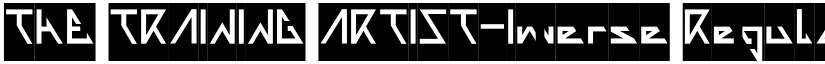 THE TRAINING ARTIST-Inverse Regular font