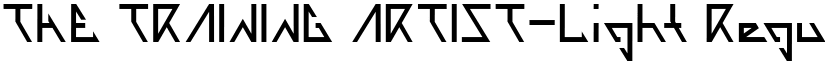 THE TRAINING ARTIST-Light Regular font
