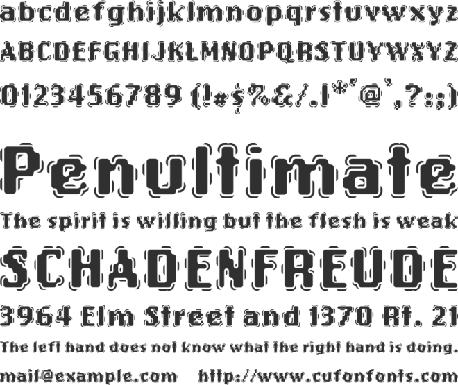 Oak-Marsquake font preview