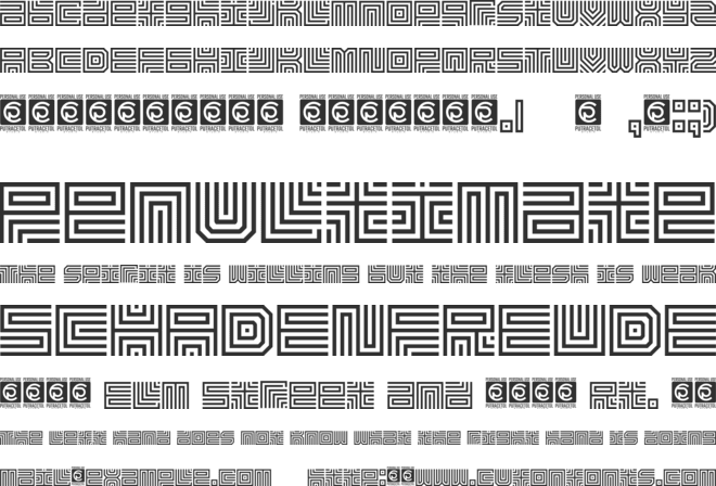 Maze Line font preview