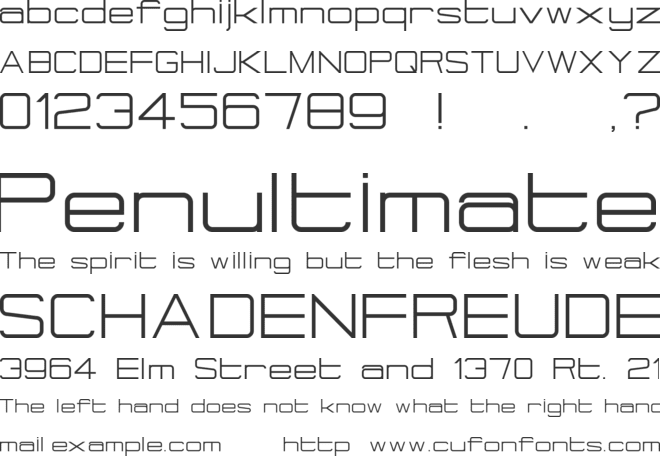 Eurosteal Big Caps font preview