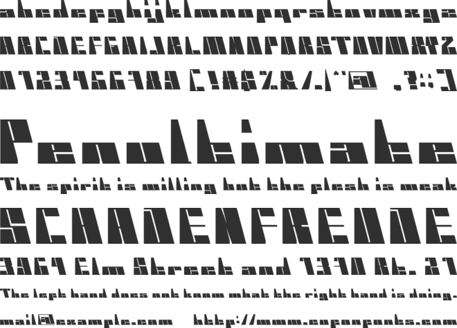 CYBER font preview